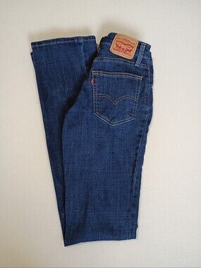 Levi's 725 High Rise Bootcut Jeans Women's Size 25 Dark Wash Stretch Denim